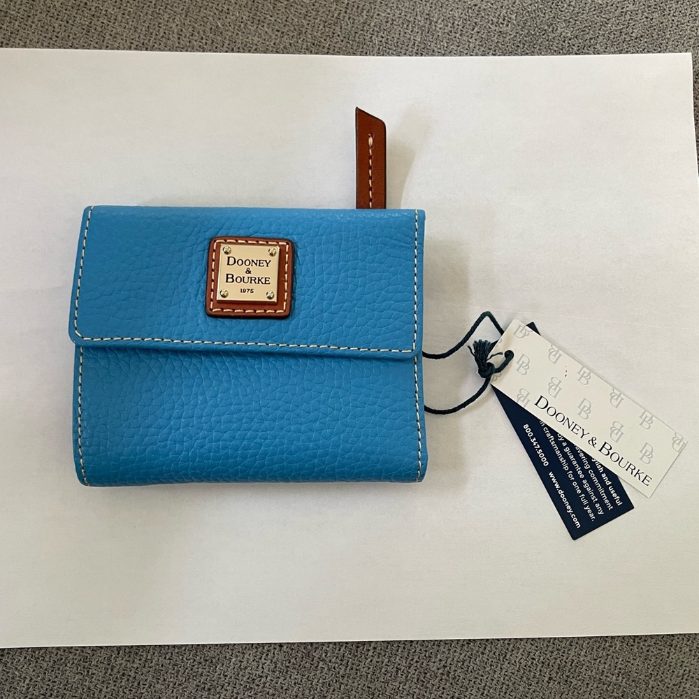 Dooney & Bourke Sky Blue Leather Wallet